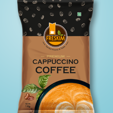 premium cappuccino coffee 1kg front-w