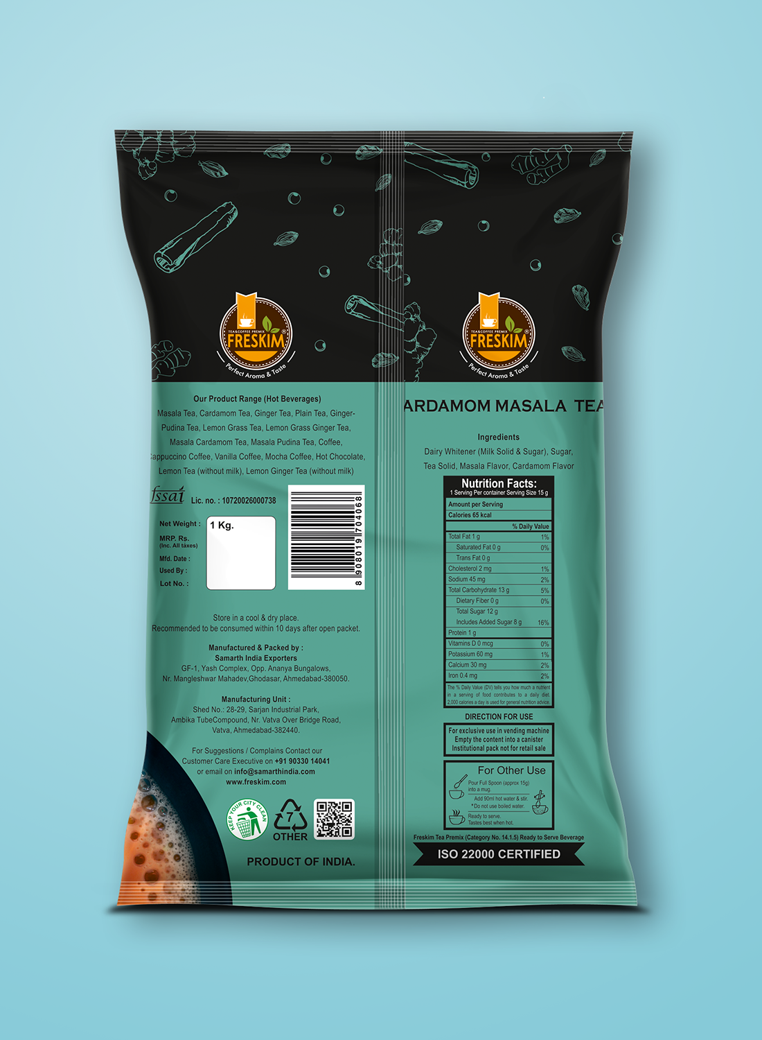 Premium Cardamom Masala Tea Premix - Image 2